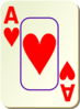 Bordered Ace Of Hearts Clip Art